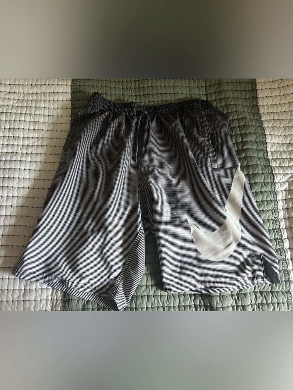 Nike Swim Men’s Ombre 9" inch Black Swim Trunks Shorts Swoosh.
